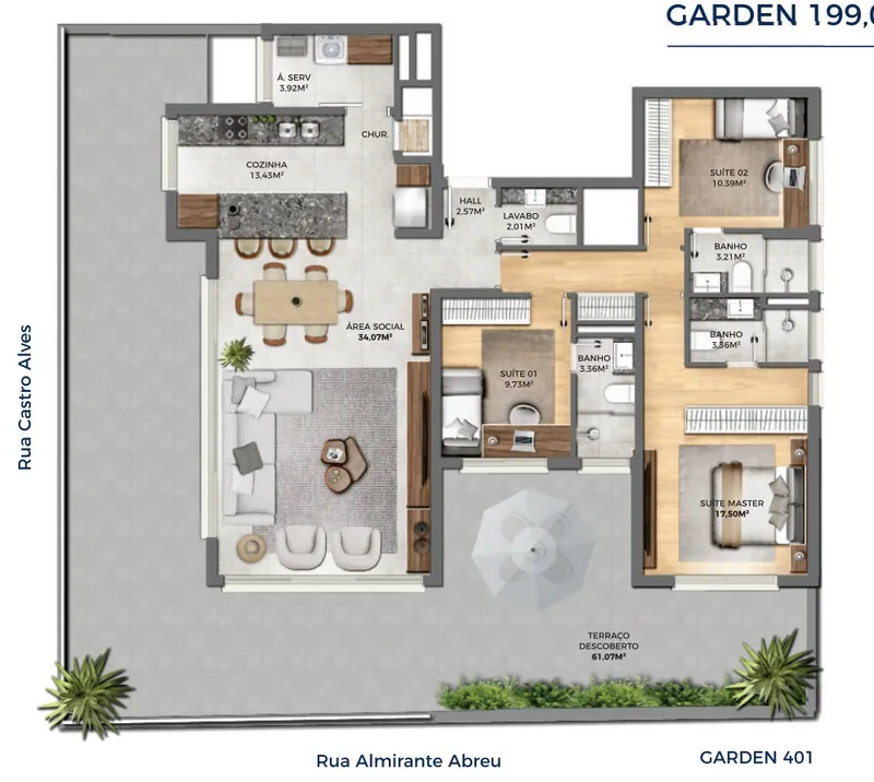 Planta Garden 199m²