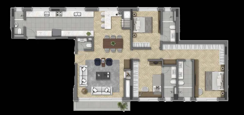 Planta 155m² Anita 51