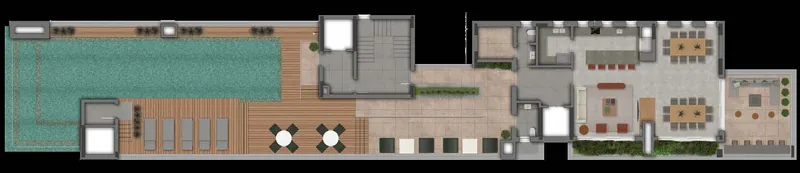 Planta Rooftop Club 16º Pavimento